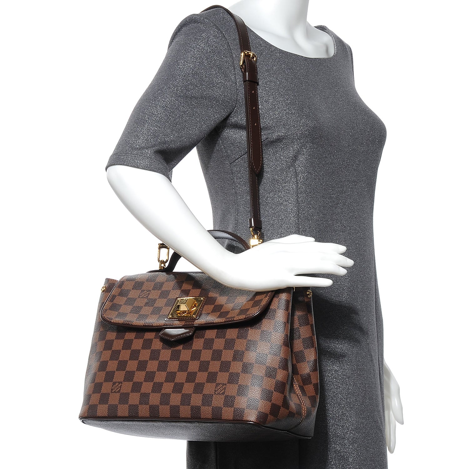 Louis Vuitton Damier Ebene Bergamo MM 2 of 8