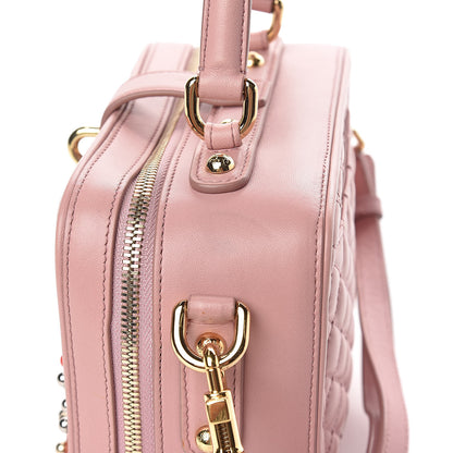 Dolce & Gabbana Lambskin Watersnake Embellished Lucia Shoulder Bag Rosa 10 of 10
