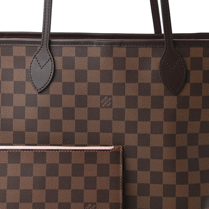 Louis Vuitton Damier Ebene Neo Neverfull MM Rose Ballerine 10 of 10