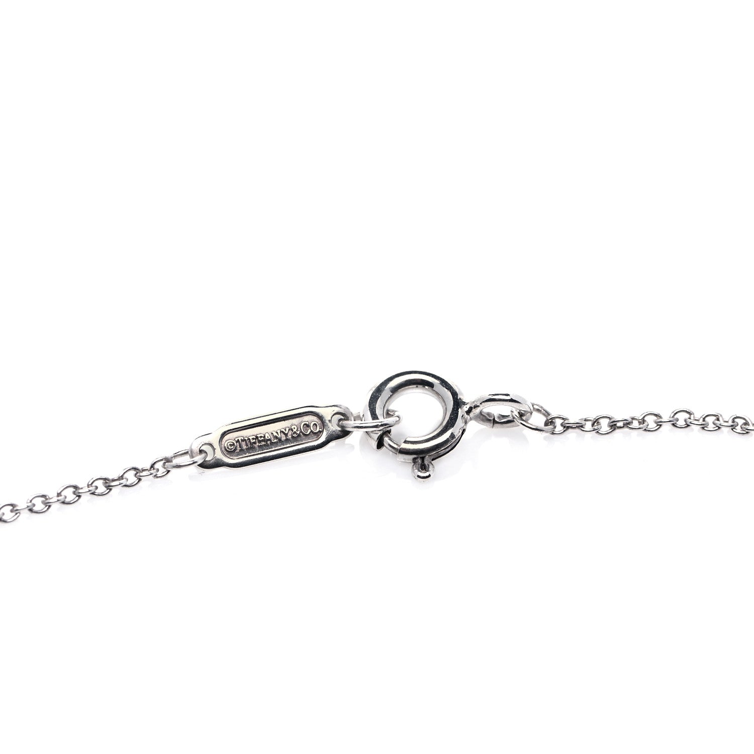 Tiffany Sterling Silver Letter H Disc Pendant Necklace 4 of 4