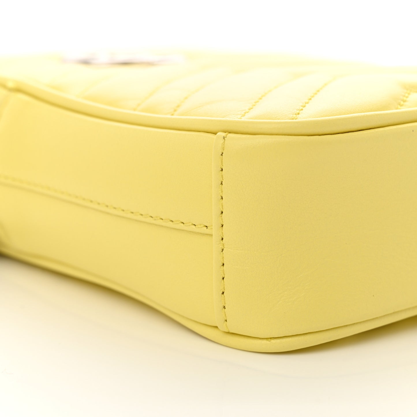 Calfskin Matelasse Mini GG Marmont Crossbody Bag Banana