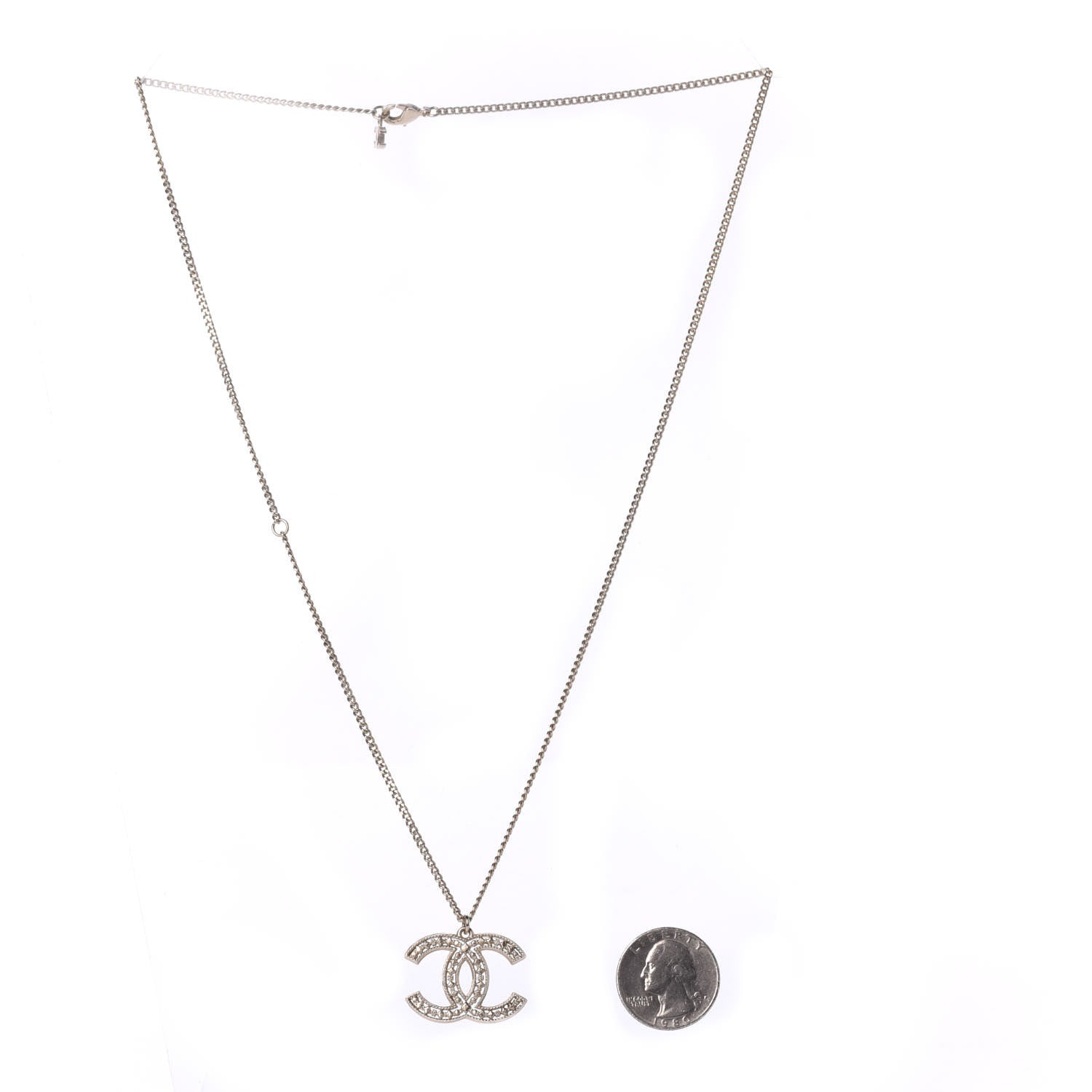 Chanel CC Pendant Necklace Gold 5 of 6