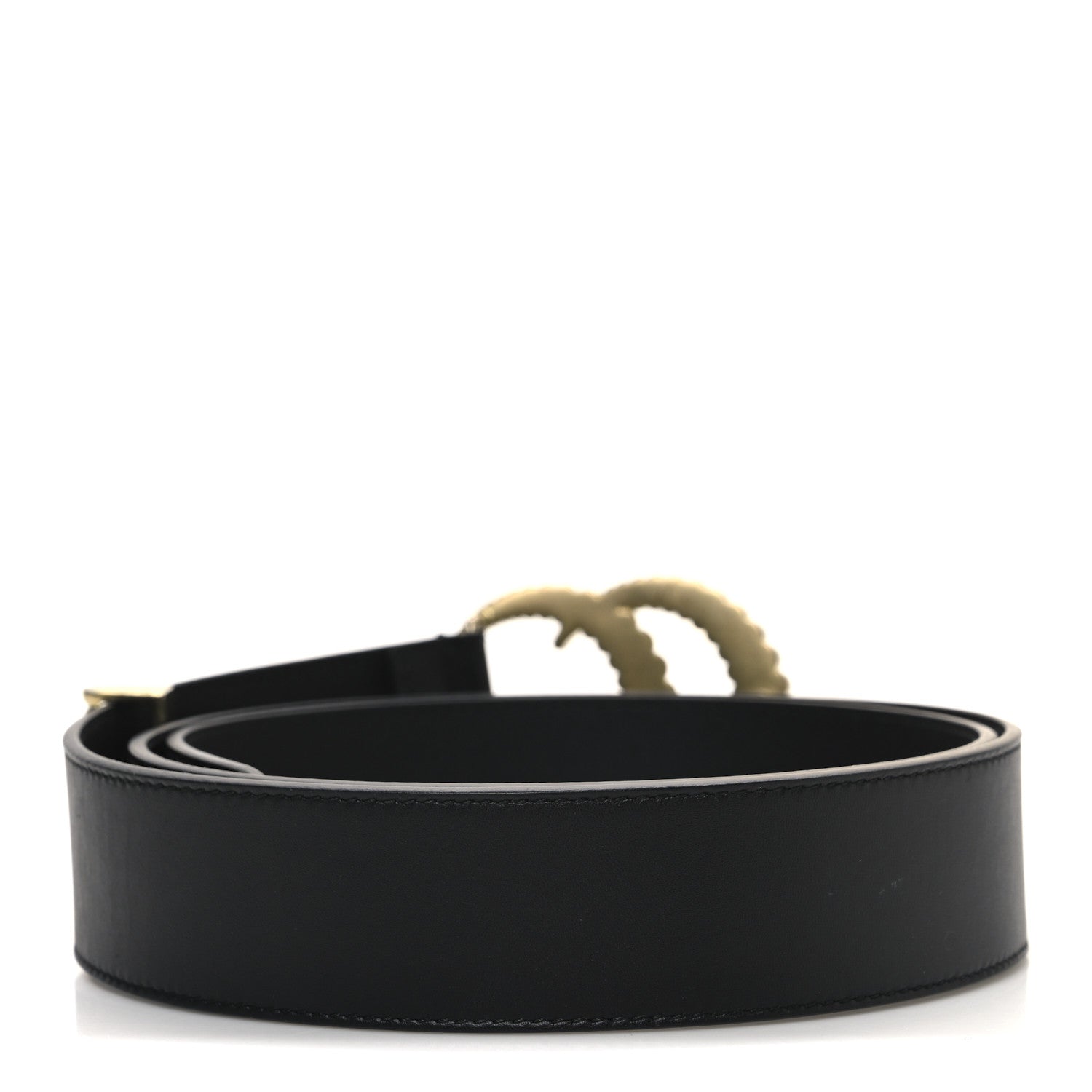 Gucci Moon Calfskin Torchon Double G 25mm Belt 105 42 Black 2 of 5