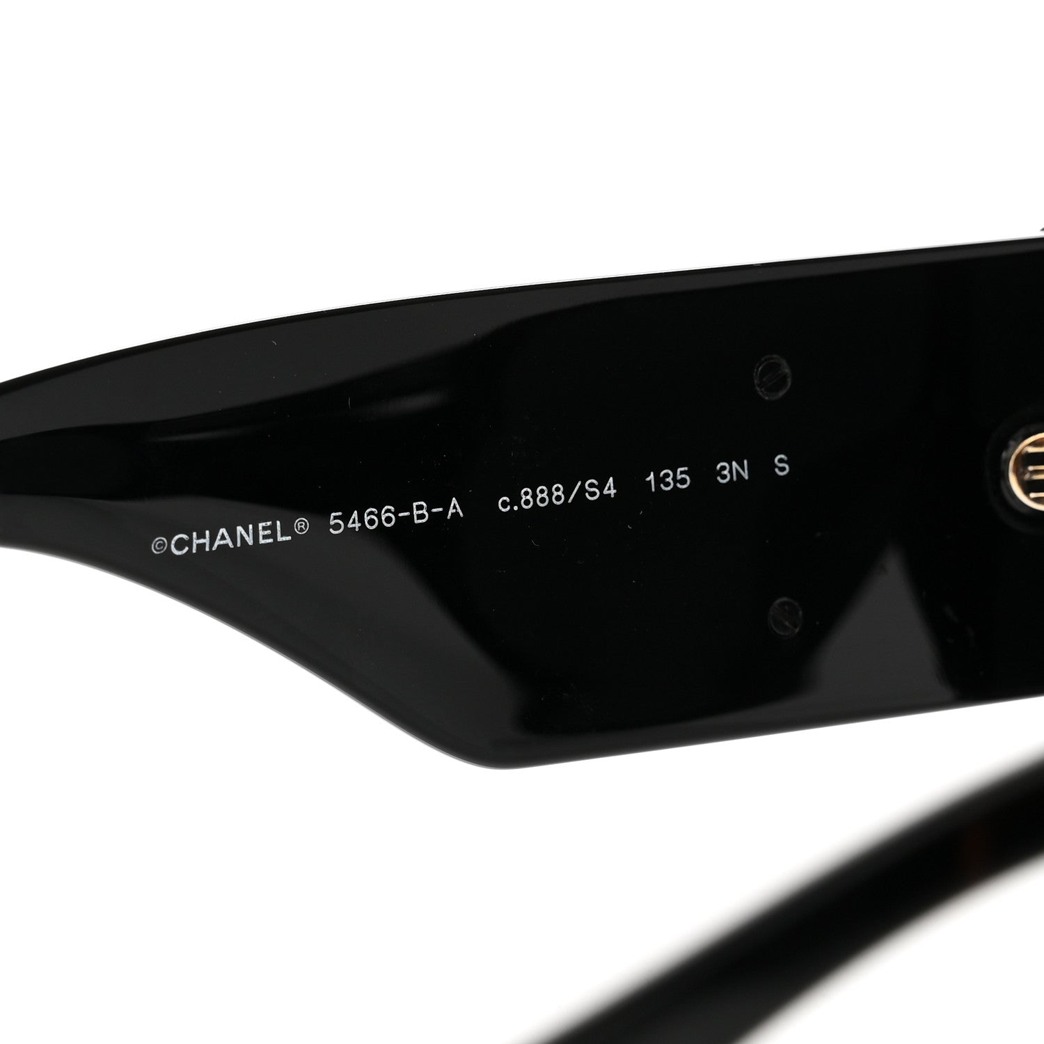Chanel Acetate Crystal CC Shield Sunglasses 5466-B-A Black 5 of 8