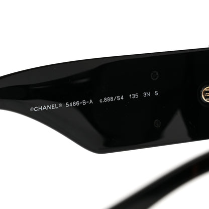 Chanel Acetate Crystal CC Shield Sunglasses 5466-B-A Black 5 of 8