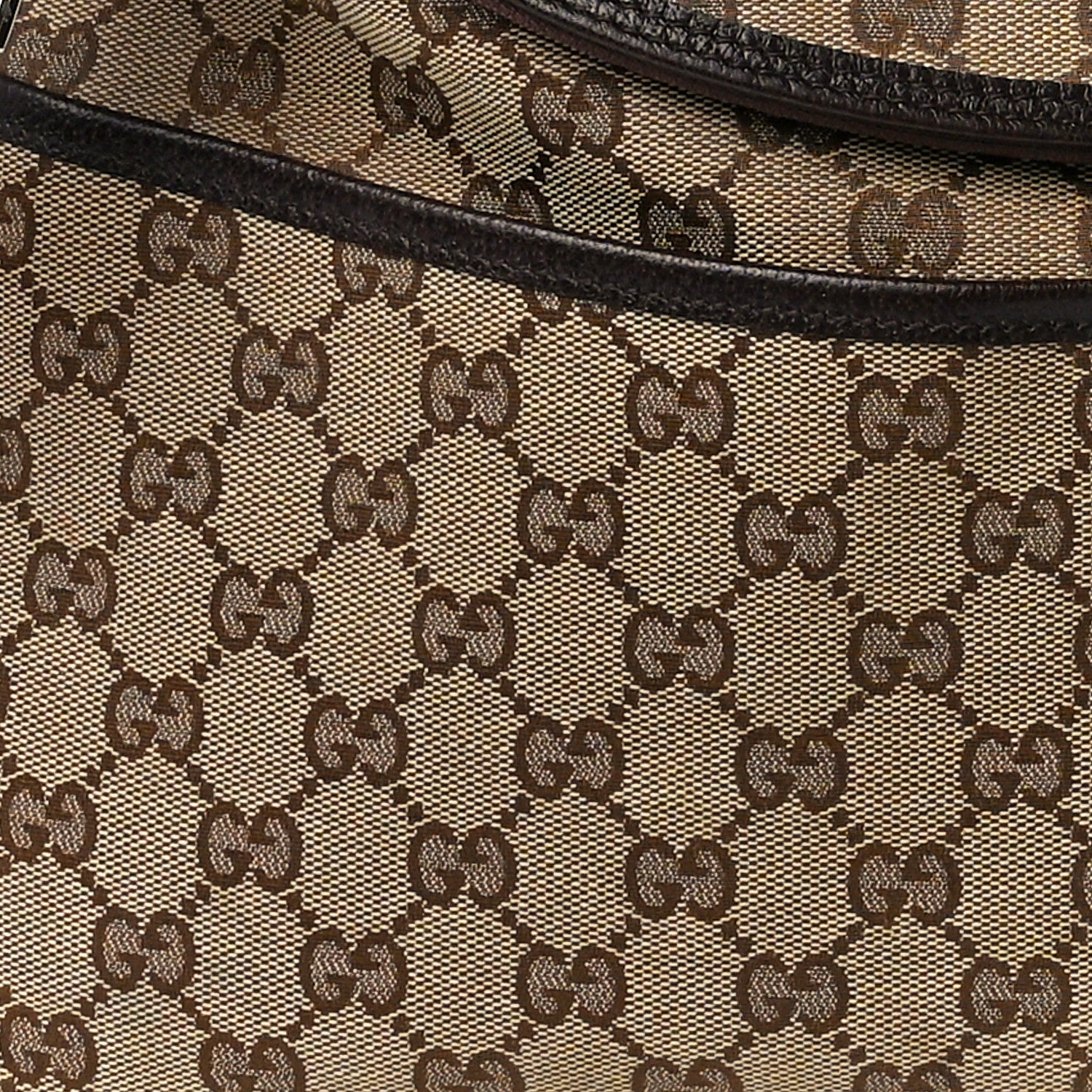 Gucci Monogram Natural Pigskin Large Diaper Bag Beige Ebony Cocoa Dark Chocolate 10 of 13