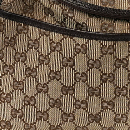 Gucci Monogram Natural Pigskin Large Diaper Bag Beige Ebony Cocoa Dark Chocolate 10 of 13