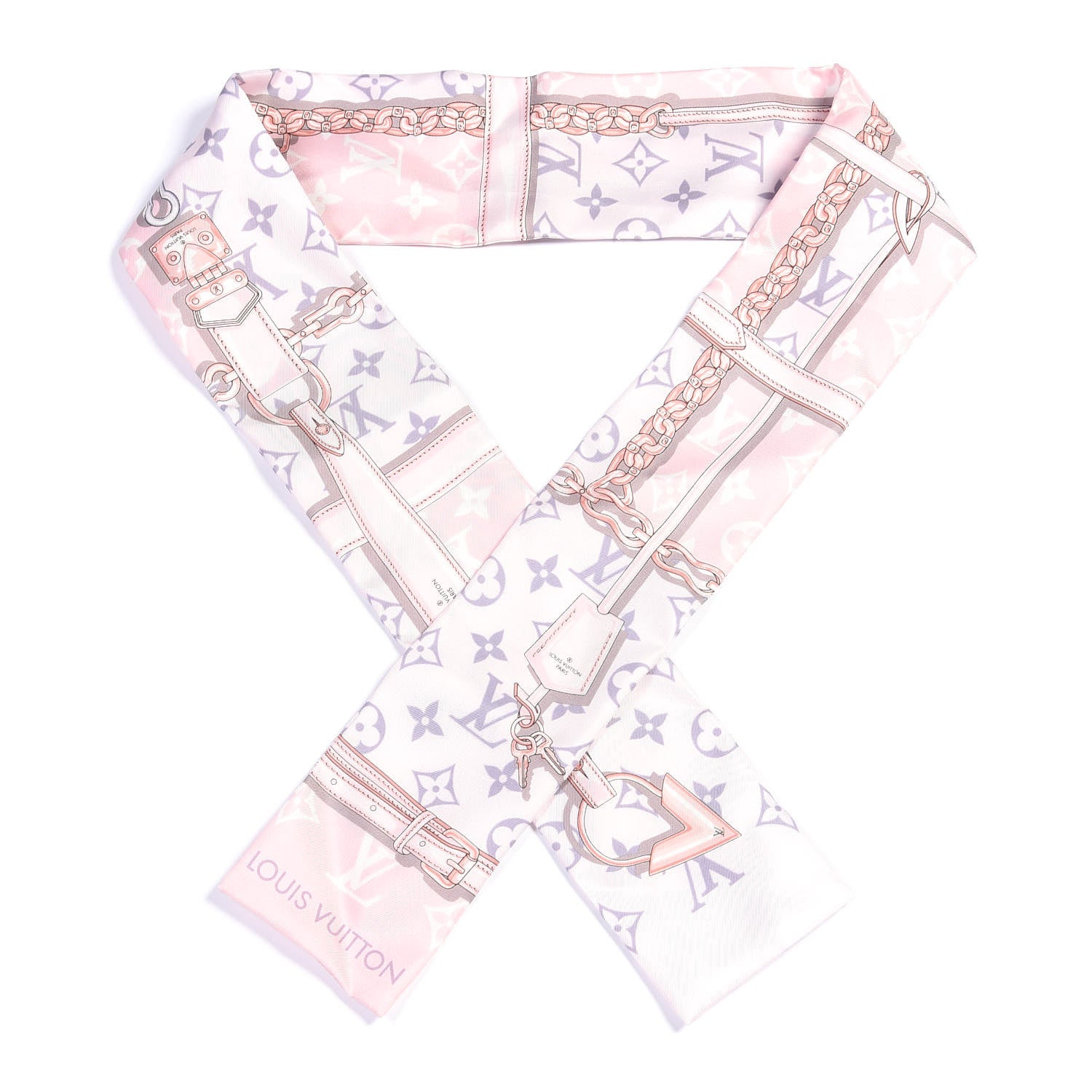 Louis Vuitton Silk Monogram Confidential Bandeau Light Pink 1 of 2
