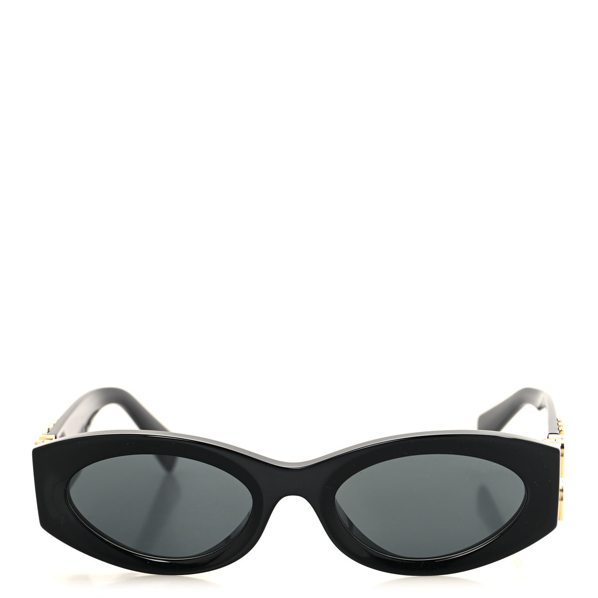 Miu Miu Acetate Oval Glimpse Sunglasses SMU11W Black 2 of 7