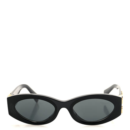 Miu Miu Acetate Oval Glimpse Sunglasses SMU11W Black 2 of 7