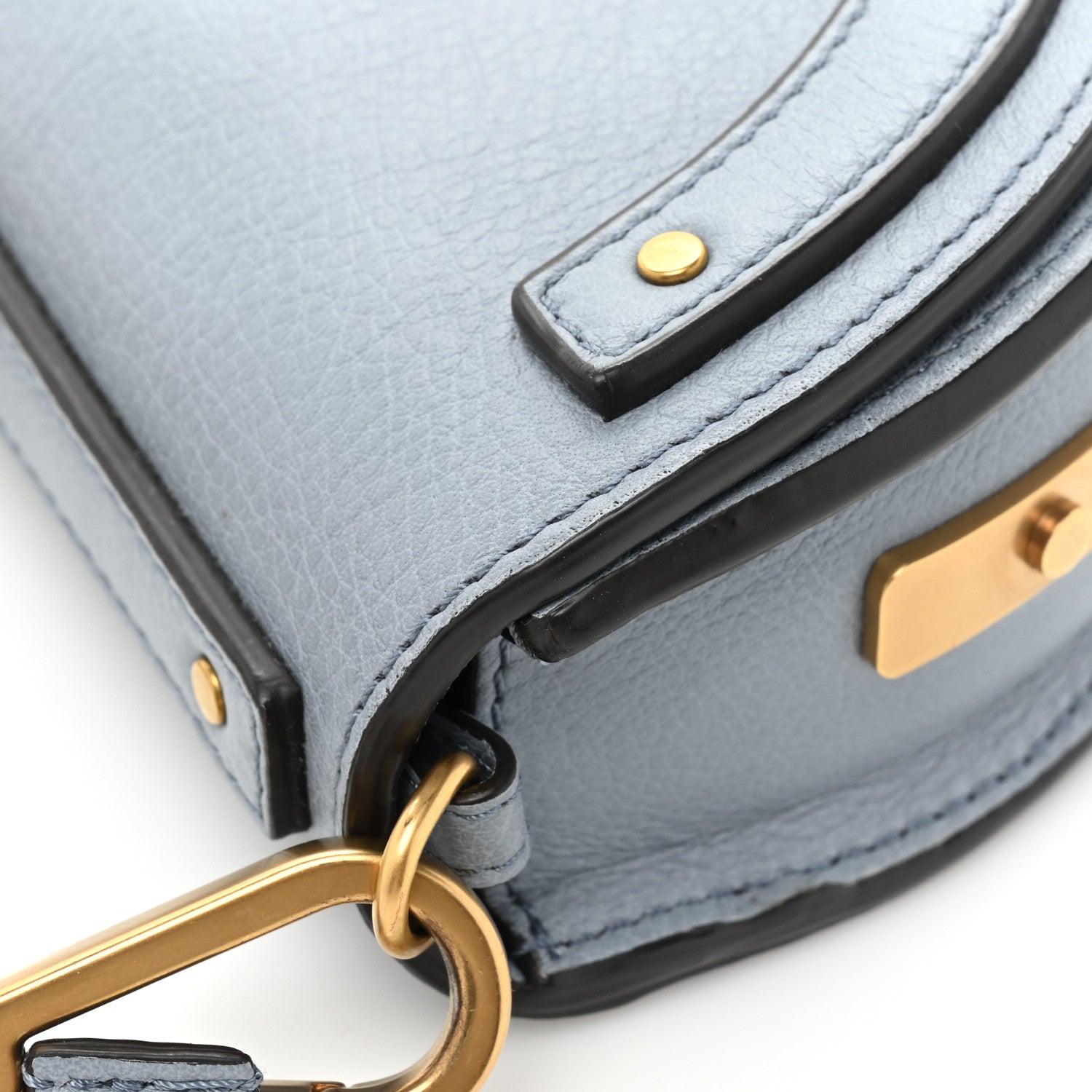 Chloe Calfskin Small Nile Bracelet Minaudiere Bag Washed Blue 15 of 17