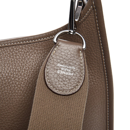 Hermes Taurillon Clemence Evelyne III PM Etoupe 8 of 13