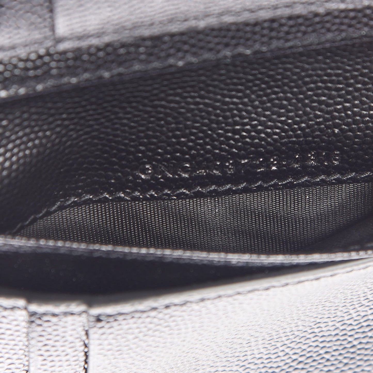 Grain De Poudre Matelasse Chevron Monogram Compact Zip Around Wallet Black