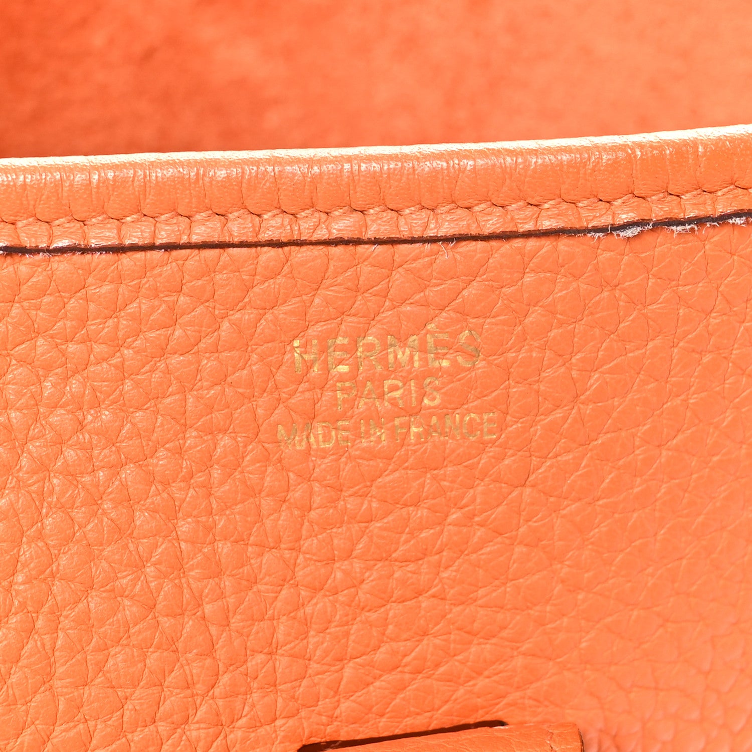 Hermes Taurillon Clemence Evelyne GM Orange 6 of 12
