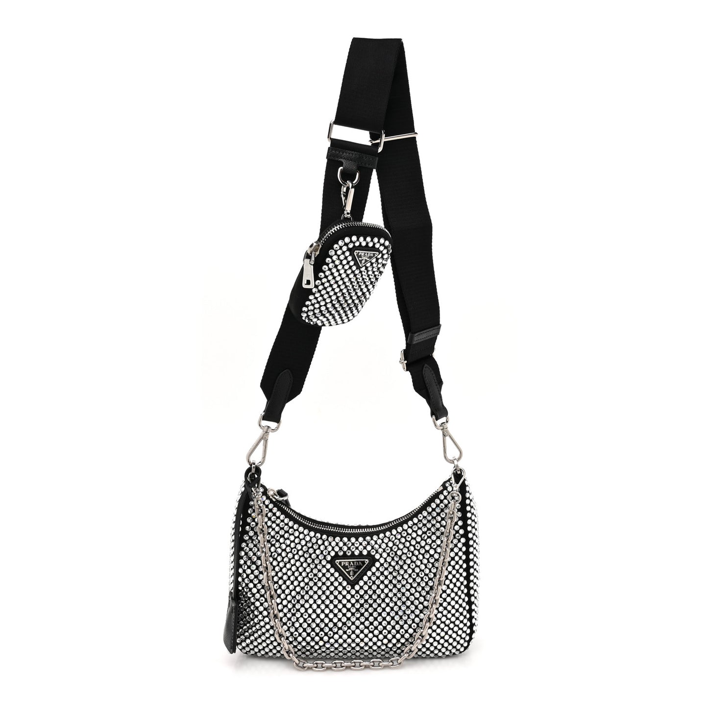 Satin Crystal Re-Edition 2005 Shoulder Bag Cristal