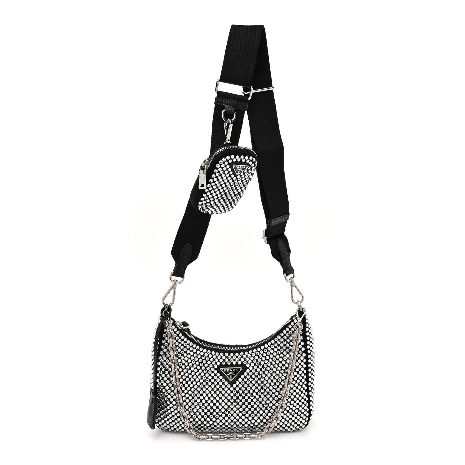 Prada Satin Crystal Re-Edition 2005 Shoulder Bag Cristal 1 of 10