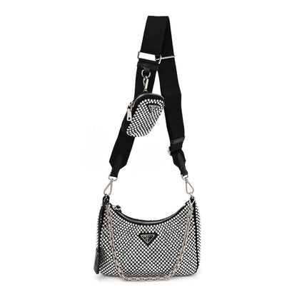 Prada Satin Crystal Re-Edition 2005 Shoulder Bag Cristal 1 of 10