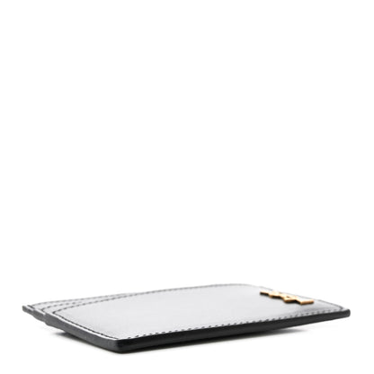 Saint Laurent Calfskin Tiny Cassandre Credit Card Case Black 4 of 8