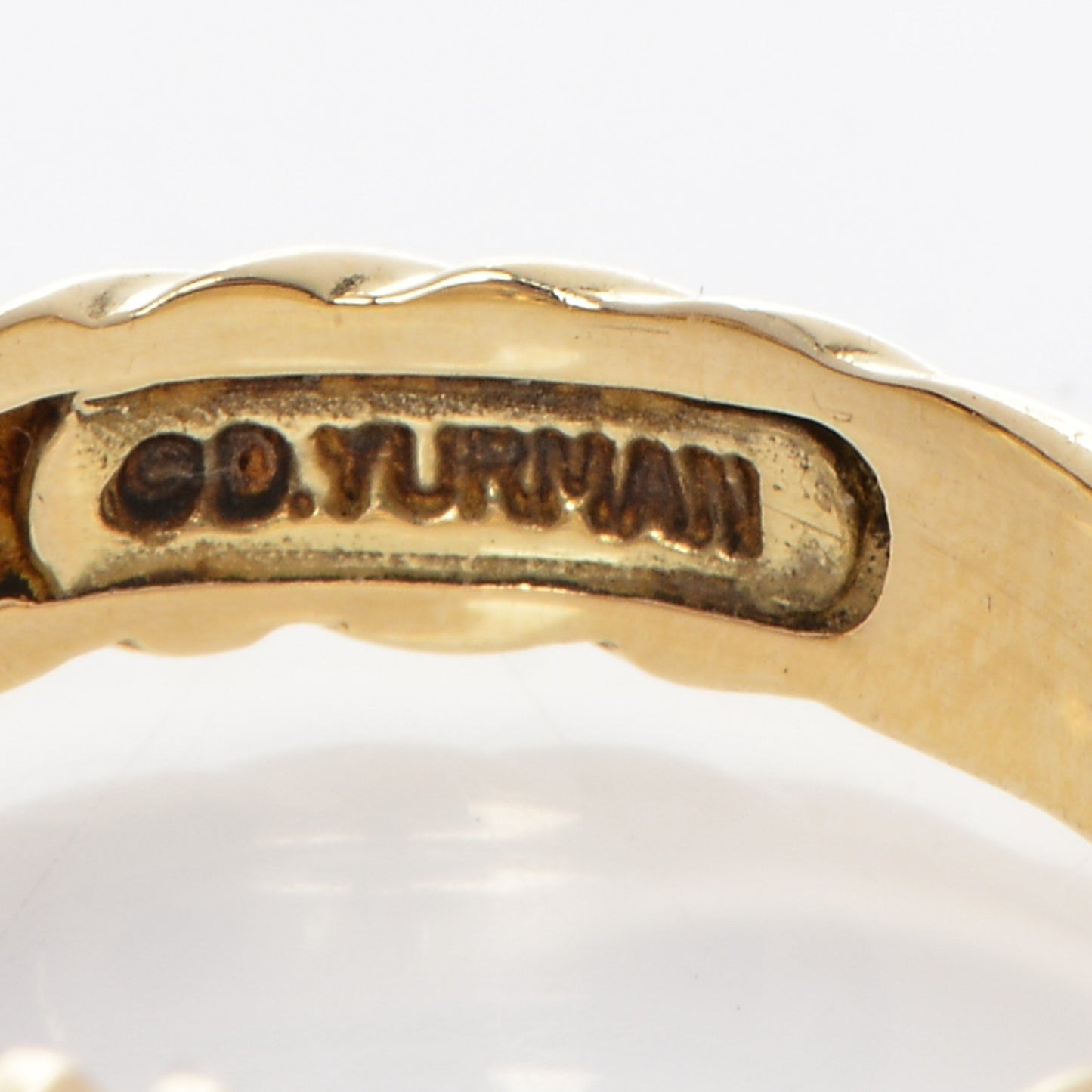 18K Yellow Gold 3 Diamond Metro Cable Ring 51.5 6