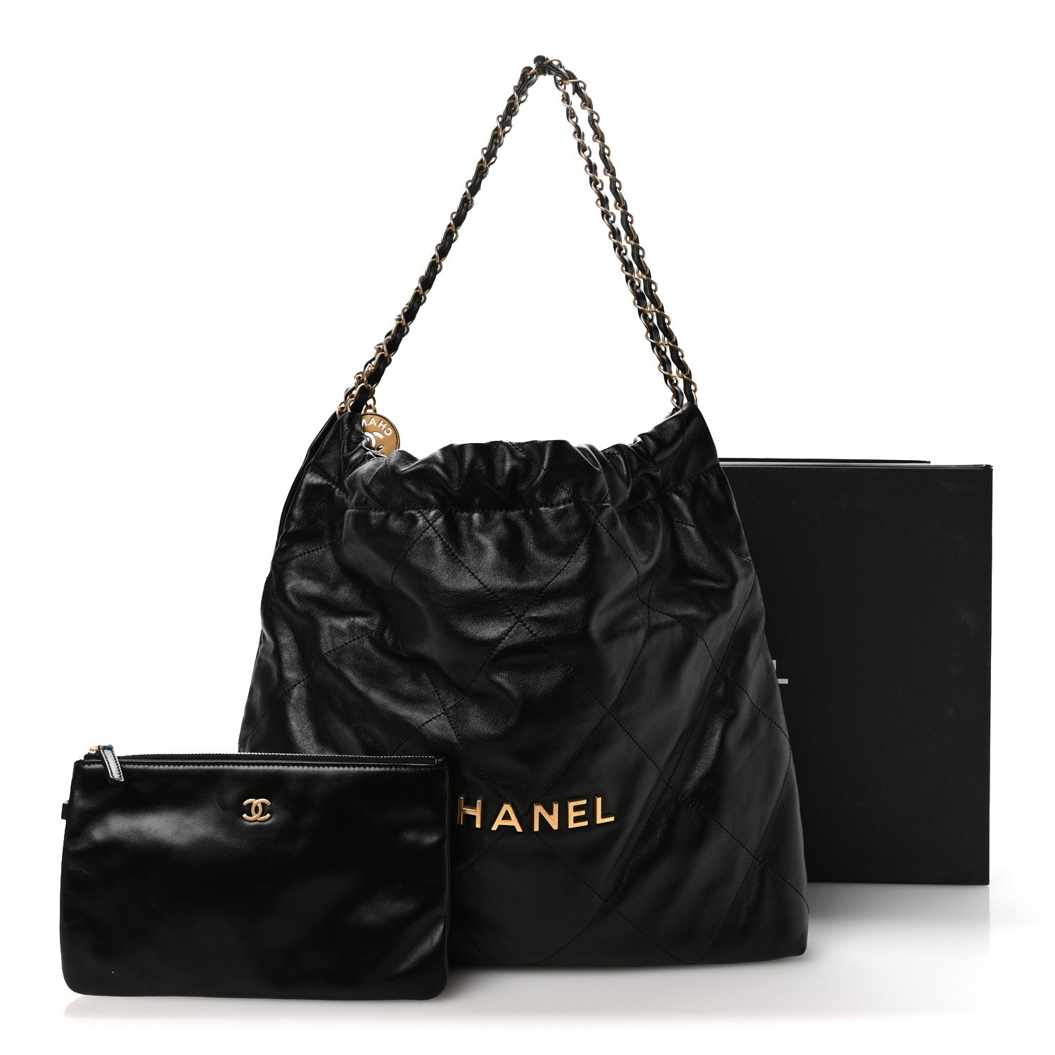 Chanel Shiny Calfskin Quilted Chanel 22 Black 12 of 12