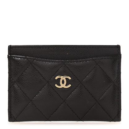 Chanel Caviar Quilted Card Holder Dark Brown 1 of 9
