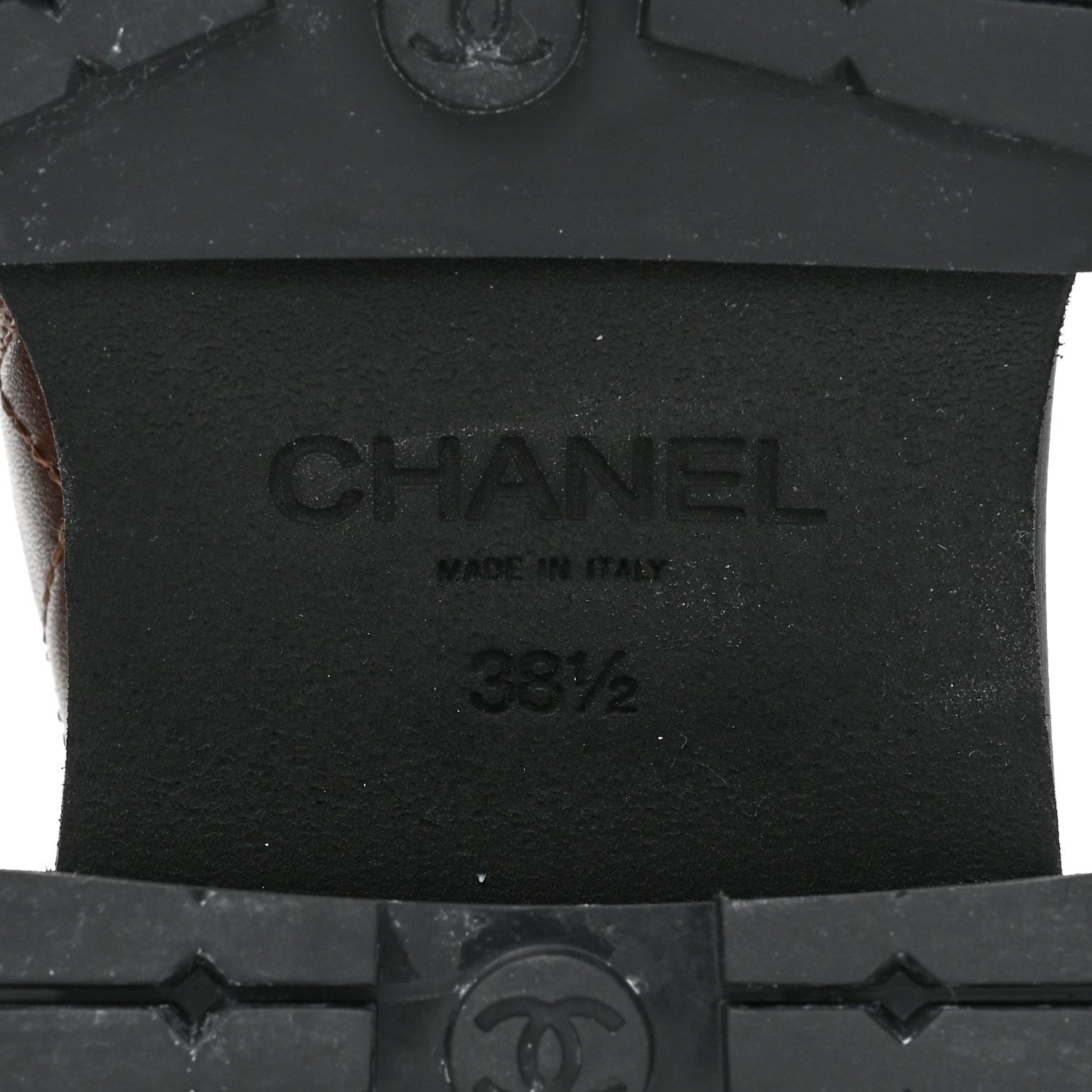 Chanel Calfskin Patent Cap Toe Quilted Short Boots 38.5 Brown Black 7 of 17