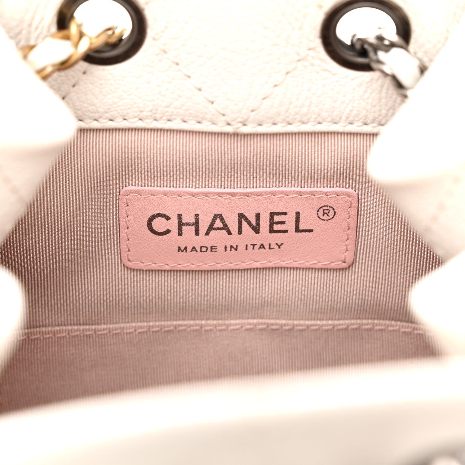 Chanel Patent Goatskin Quilted Small Gabrielle Backpack White 6 of 12
