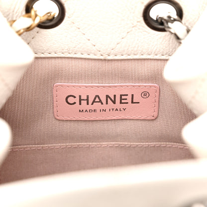 Chanel Patent Goatskin Quilted Small Gabrielle Backpack White 6 of 12