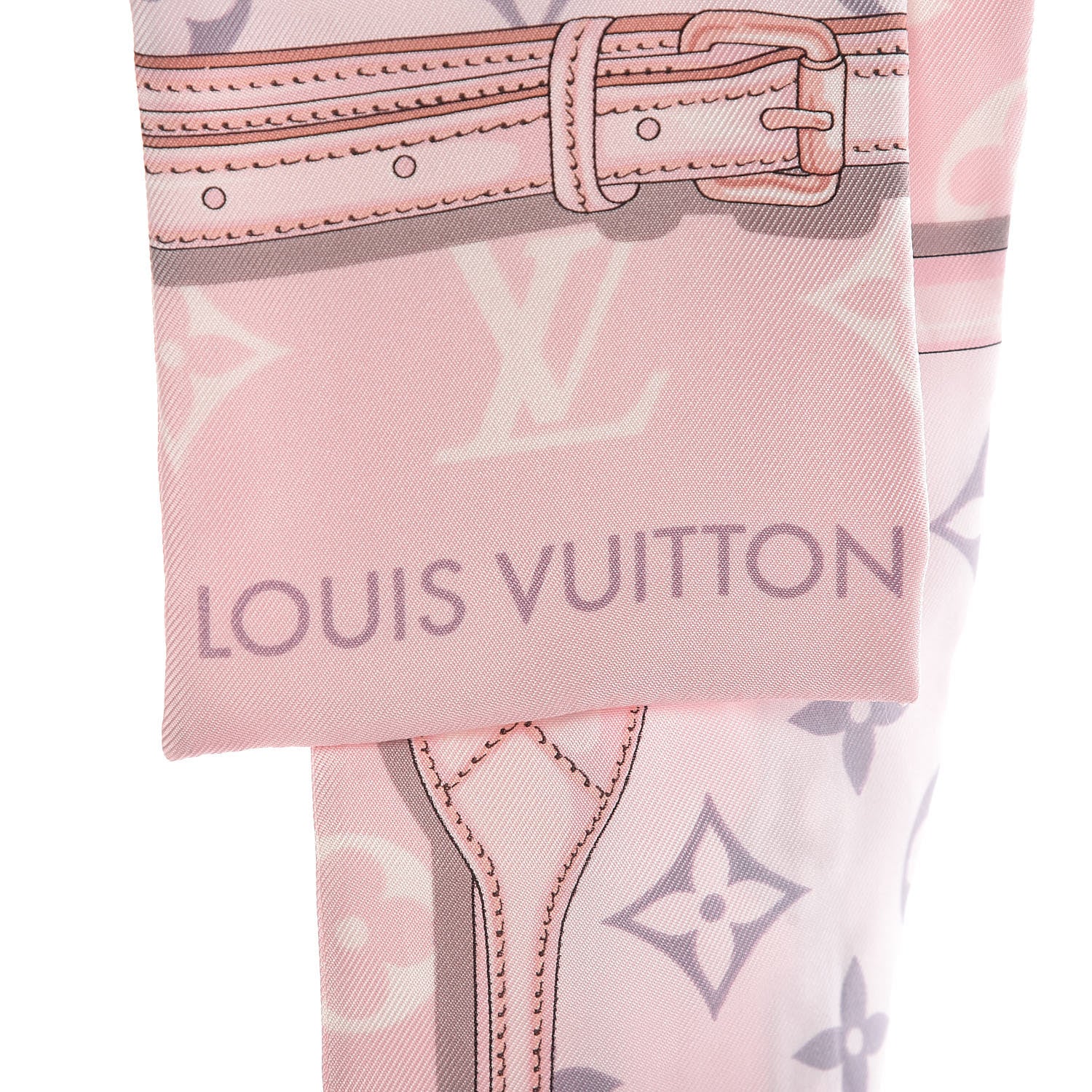 Louis Vuitton Silk Monogram Confidential Bandeau Light Pink 3 of 5