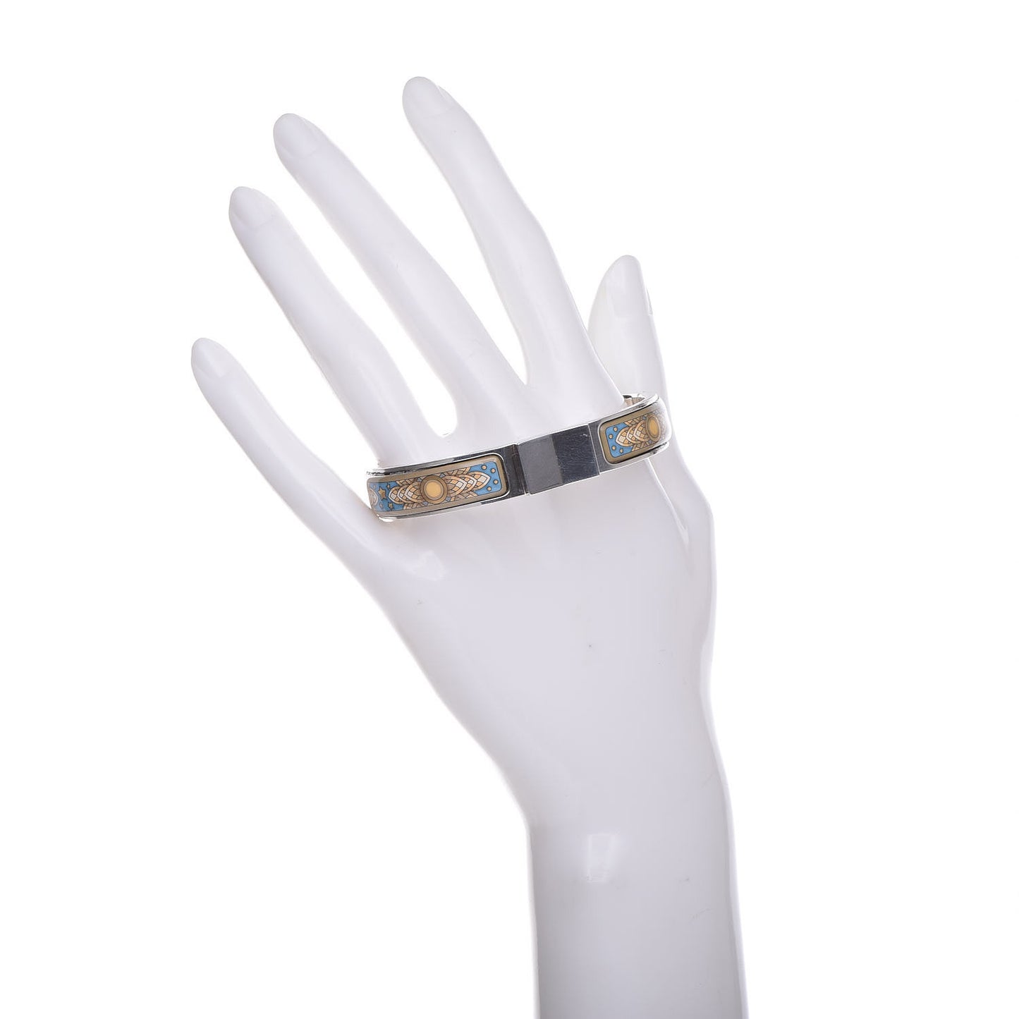 Sterling Silver Enamel Narrow Loquet Bracelet