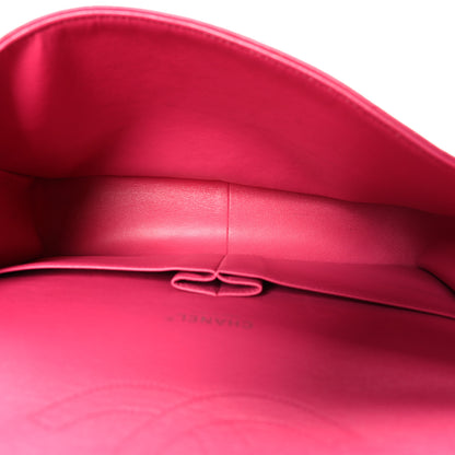 Chanel Lambskin Quilted Maxi Double Flap Fuchsia 5 of 10
