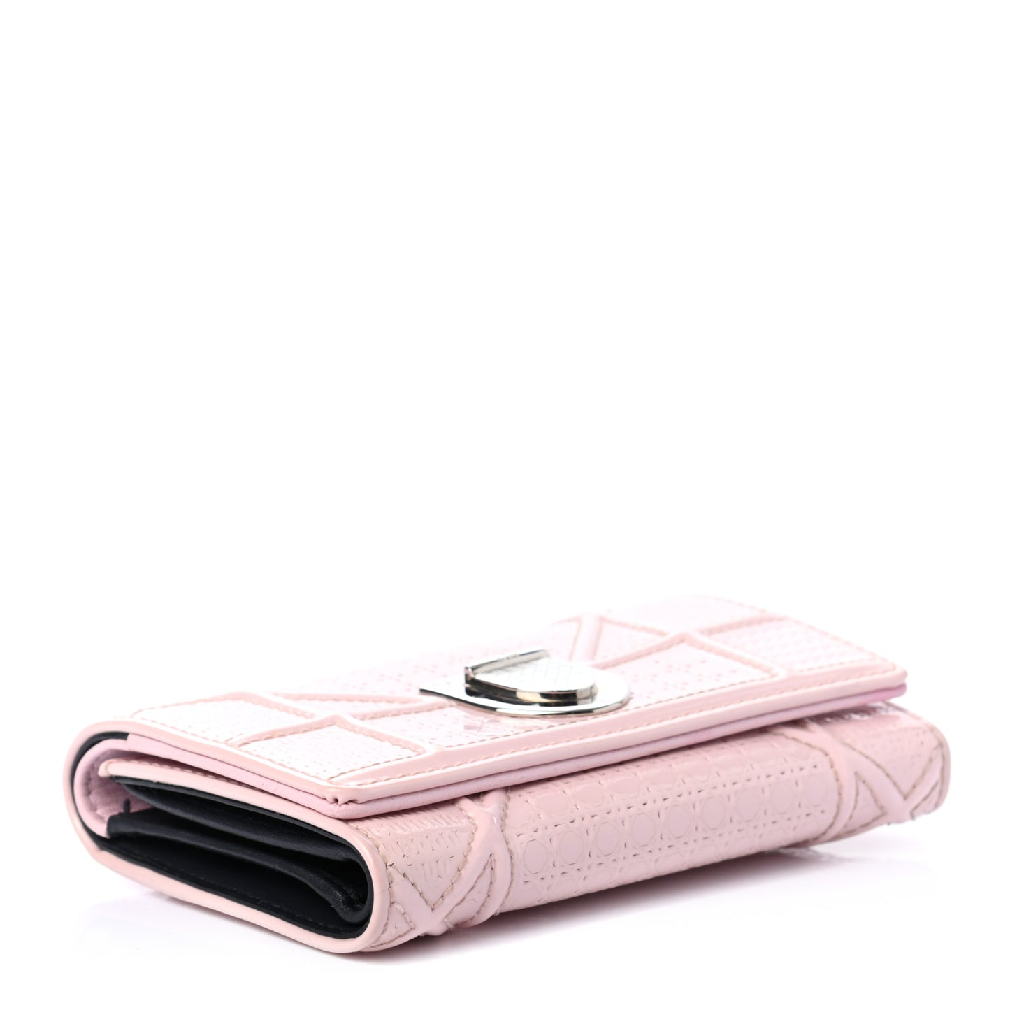 Patent Micro-Cannage Diorama Elancee Wallet Pink