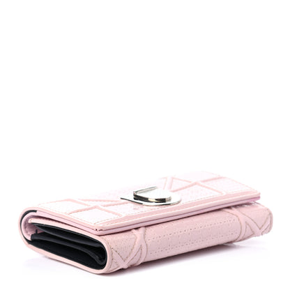 Christian Dior Patent Micro-Cannage Diorama Elancee Wallet Pink 4 of 8