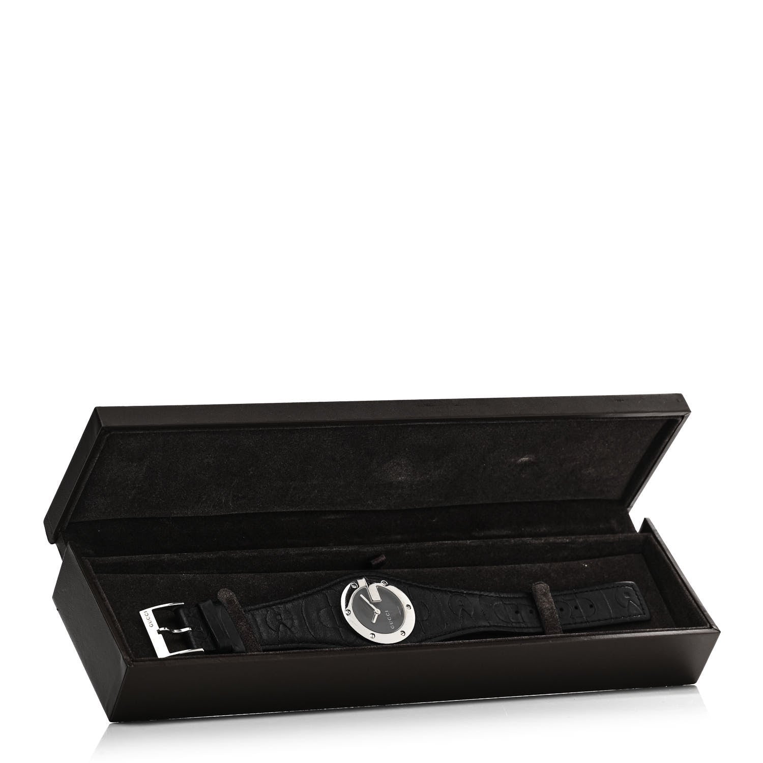 Gucci Stainless Steel Calfskin 31mm 104 Quartz Watch Black 5 of 5
