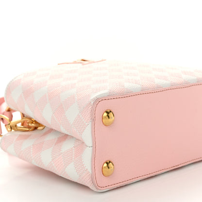 Louis Vuitton Taurillon Embroidered Vichy Capucines BB Light Pink 8 of 9