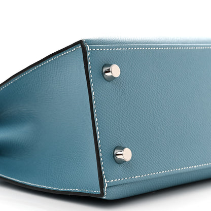 Hermes Epsom Kelly Sellier 25 New Blue Jean 9 of 11