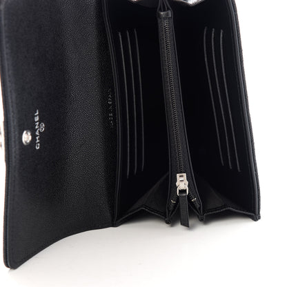 Chanel Caviar Quilted Medium Boy Flap Wallet Black 5 of 9