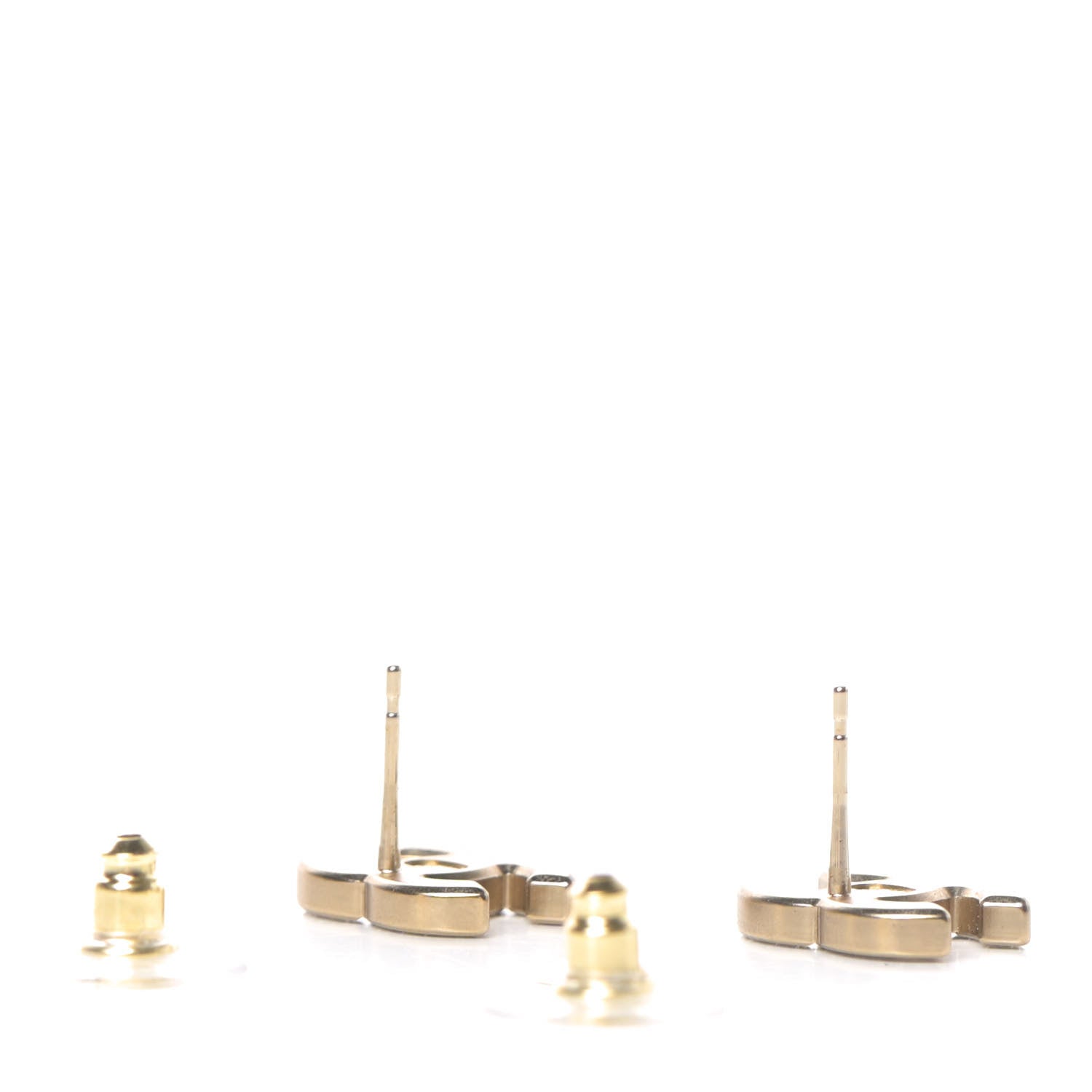 Chanel Crystal CC Earrings Gold 3 of 4