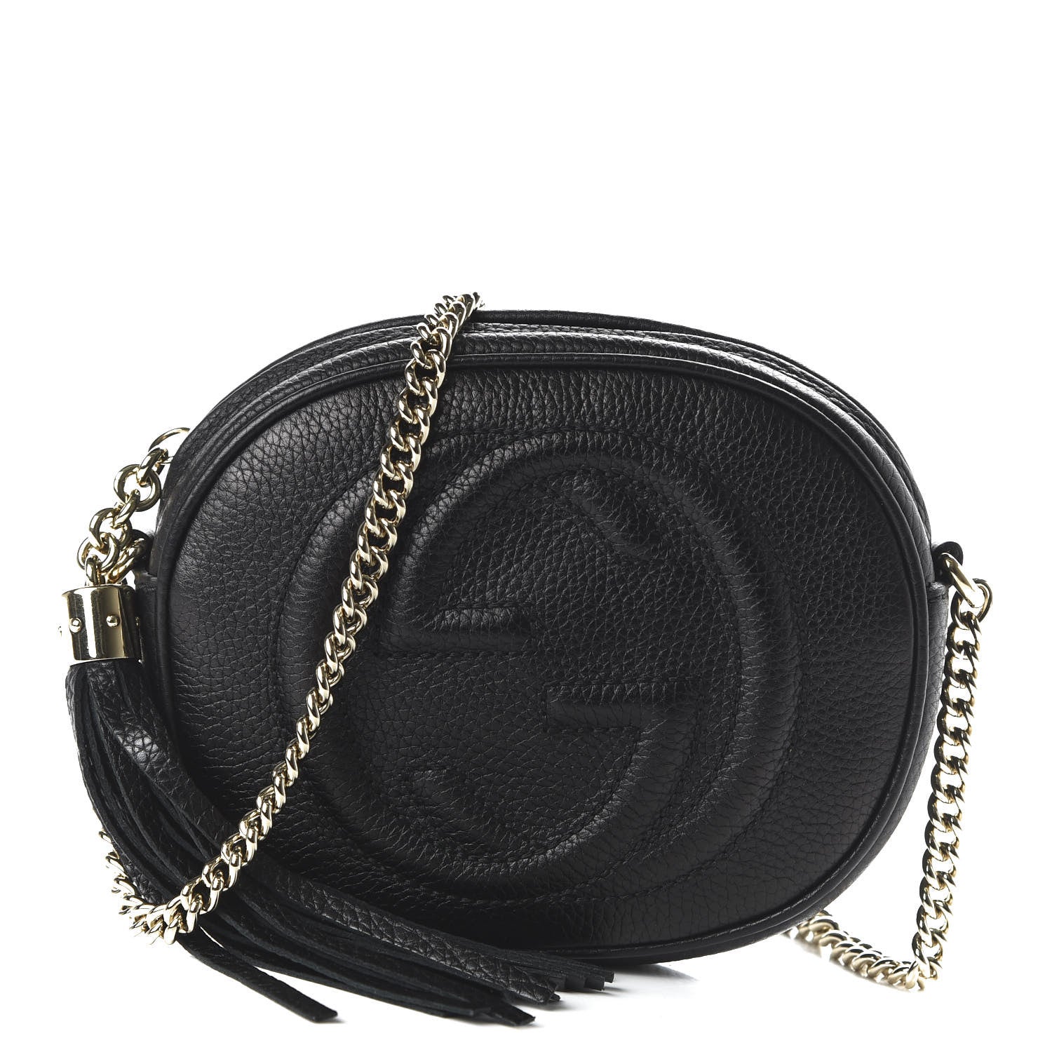 Gucci Pebbled Calfskin Mini Soho Chain Bag Black 1 of 9