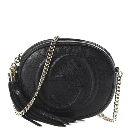 Gucci Pebbled Calfskin Mini Soho Chain Bag Black 1 of 9