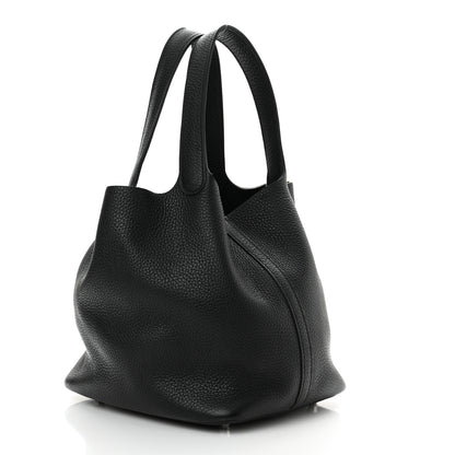 Hermes Taurillon Clemence Picotin Lock 22 MM Black 3 of 11