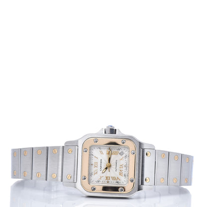Cartier Stainless Steel 18K Yellow Gold 24mm Santos De Cartier Galbee Automatic Watch 3 of 5