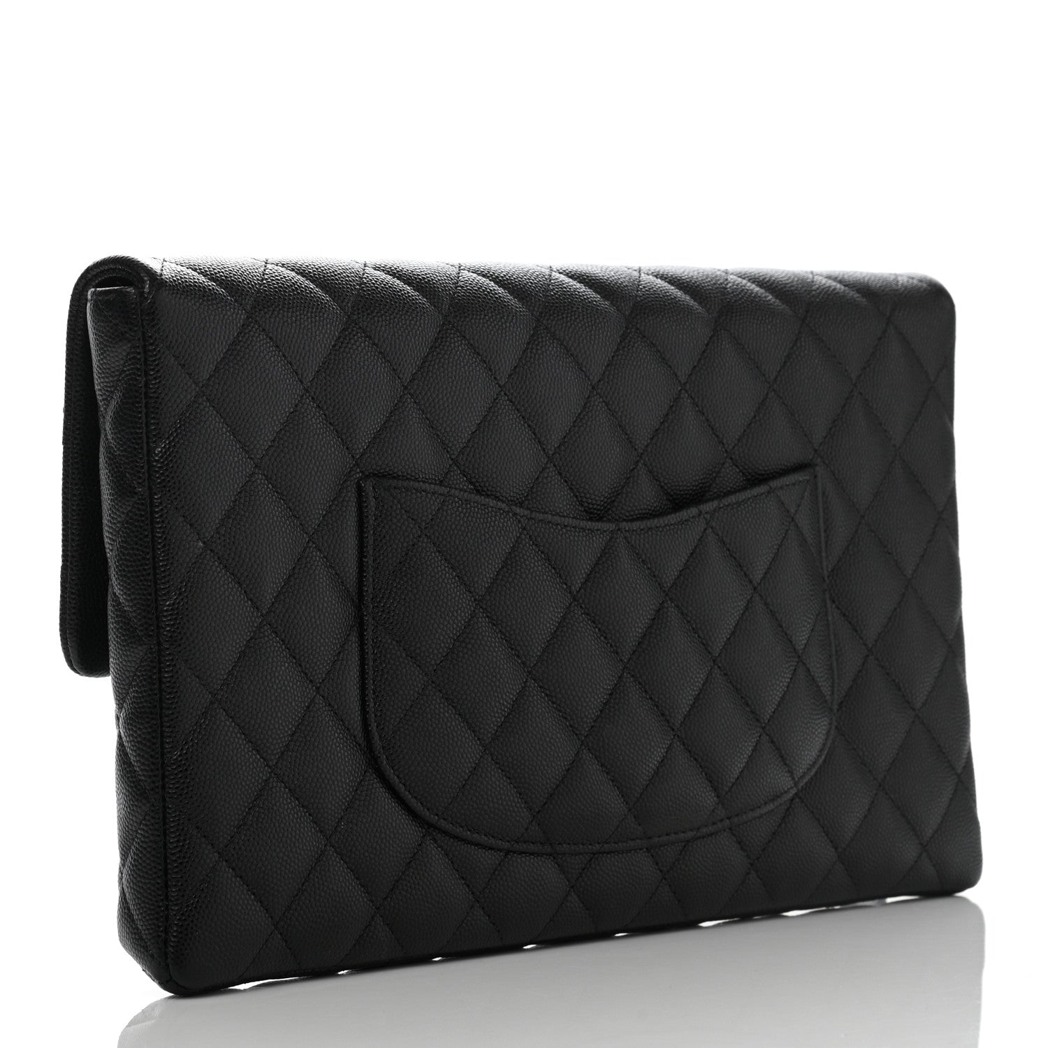 Chanel Caviar Quilted Flap Clutch Black 2 of 6