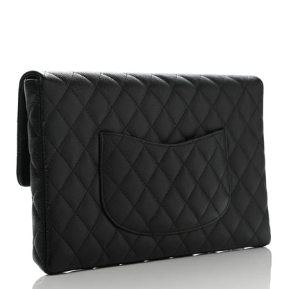 Chanel Caviar Quilted Flap Clutch Black 2 of 6