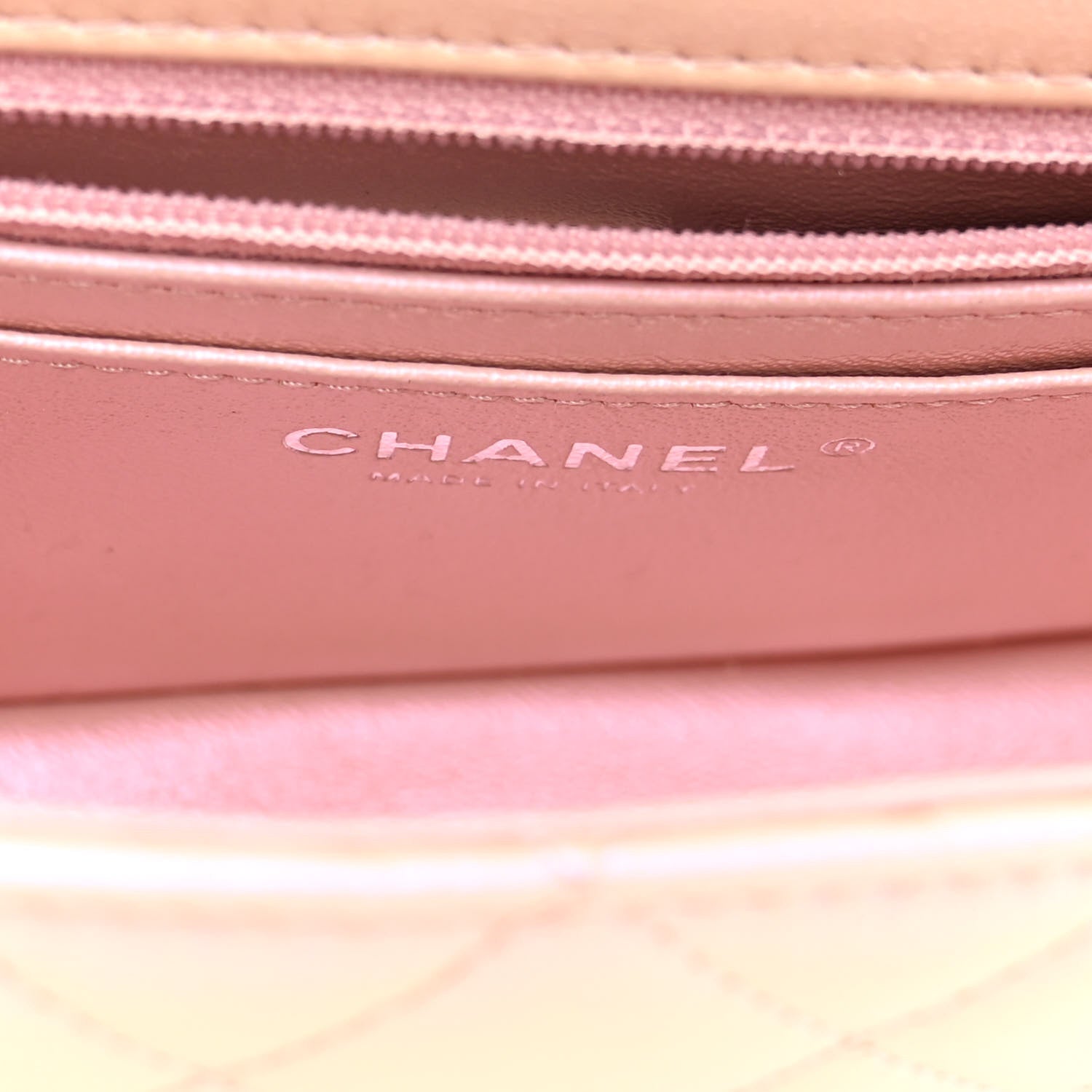 Chanel Iridescent Calfskin Quilted Mini Rectangular Flap Pink 6 of 10