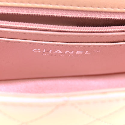 Chanel Iridescent Calfskin Quilted Mini Rectangular Flap Pink 6 of 10
