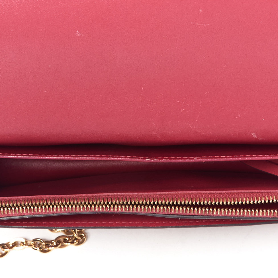 Monogram Flore Chain Wallet Fuchsia