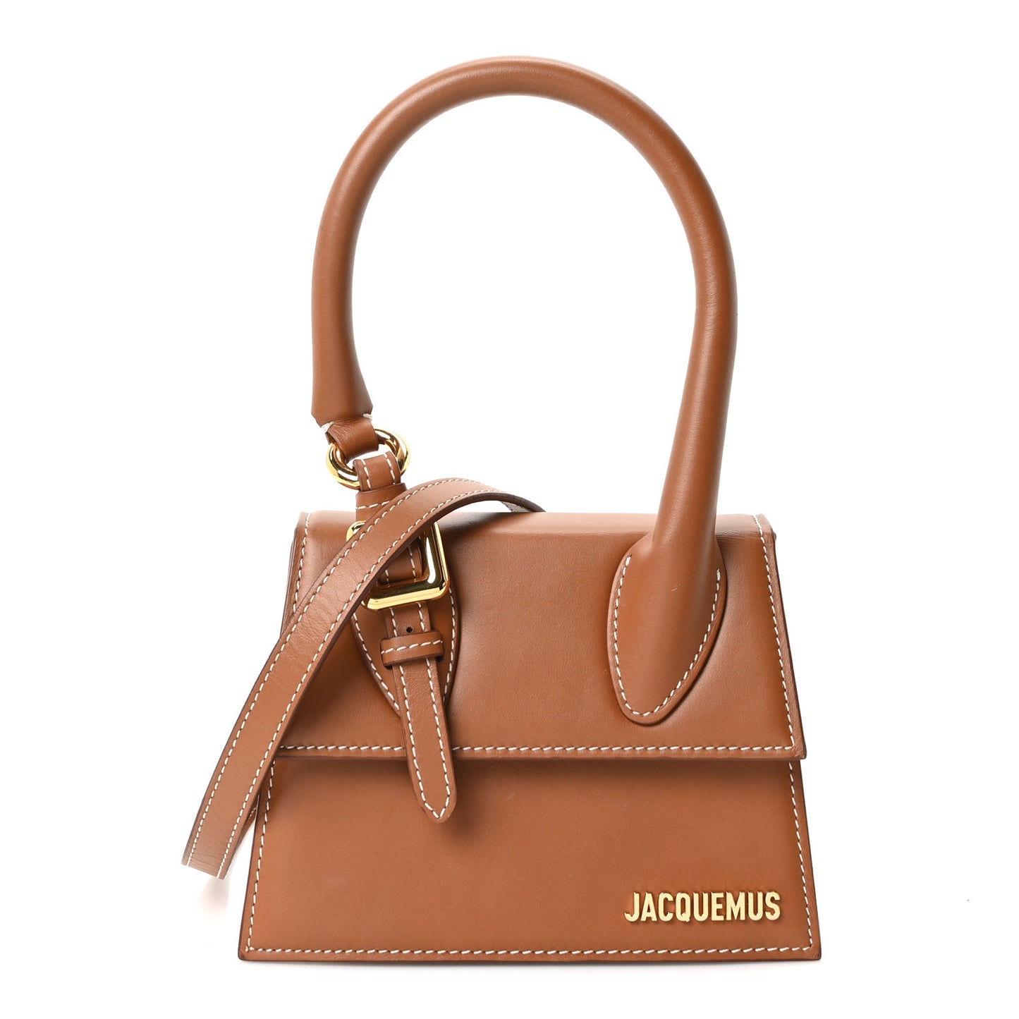 Smooth Calfskin Le Chiquito Boucle Moyen Brown