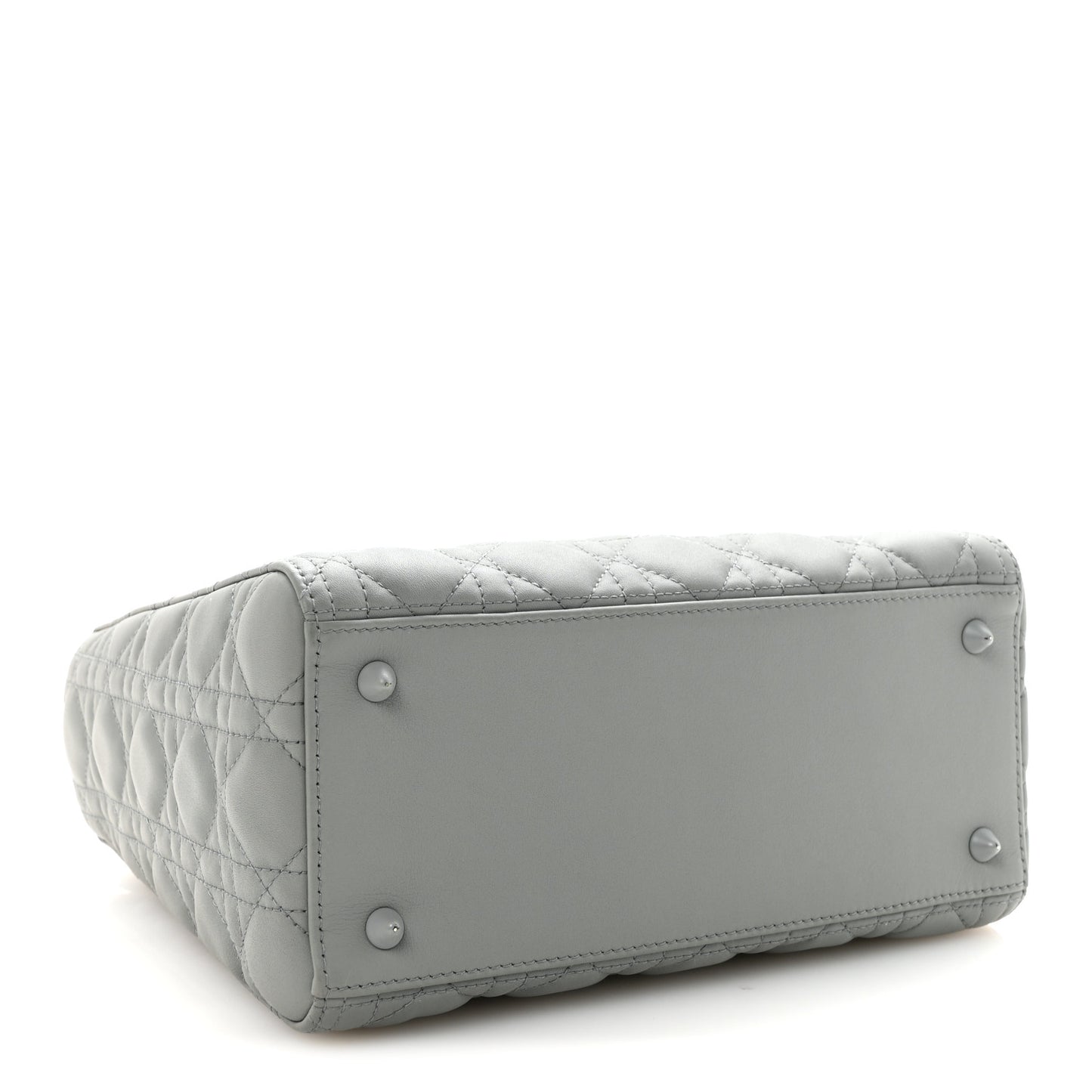 Ultra Matte Calfskin Cannage Medium Lady Dior Grey Stone