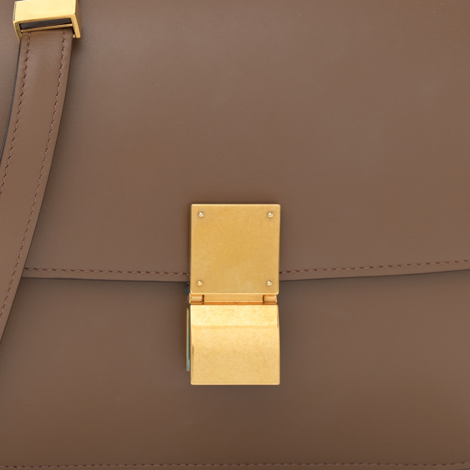 Celine Smooth Calfskin Medium Classic Box Flap Bag Light Camel 9 of 11